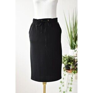 Elisabeth & Nicole Pencil Skirt Woman's S Black Sweatskirt Drawstring Street